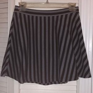 Gray striped Skater skirt